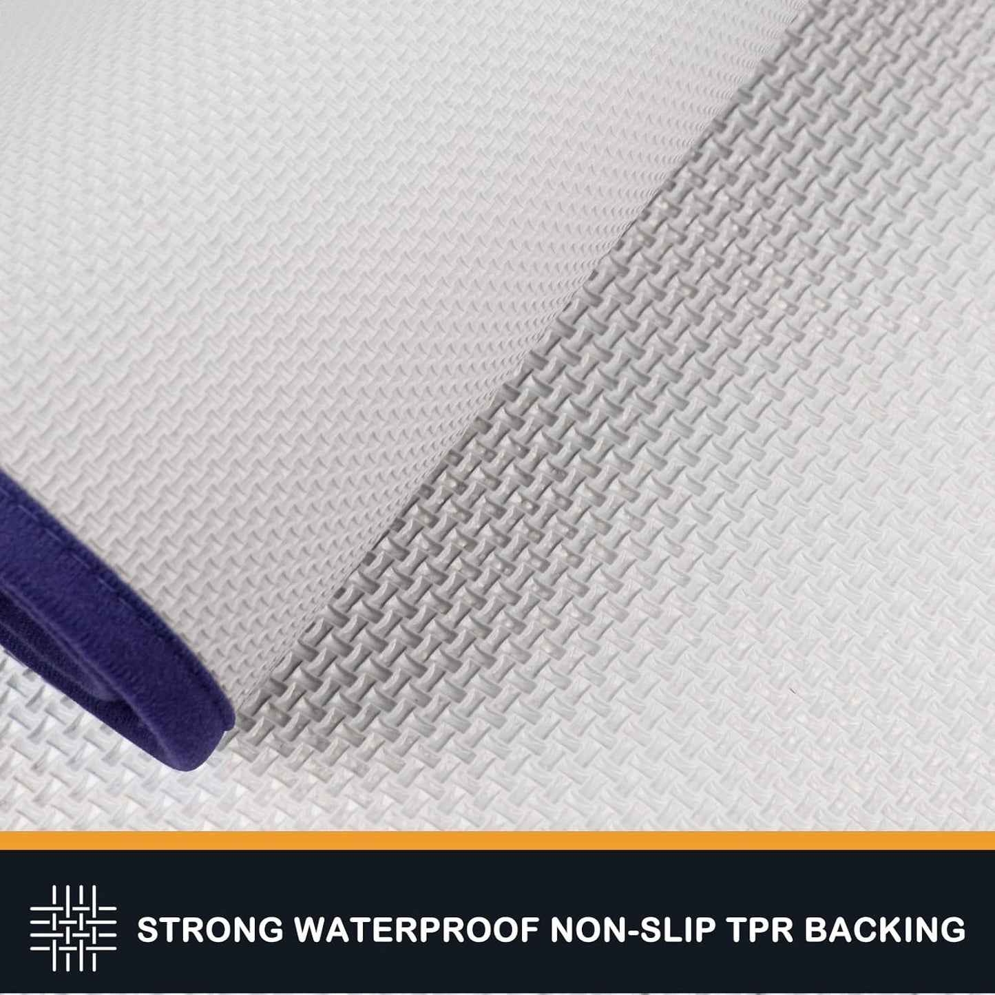 PURRUGS Dirt Trapping Door Mat 34" x 59", Non-Slip/Skid Machine Washable Entryway Area Rug, Dog Doormat, Super Absorbent Welcome Mat for Muddy Wet Shoes and Paws, Navy Blue