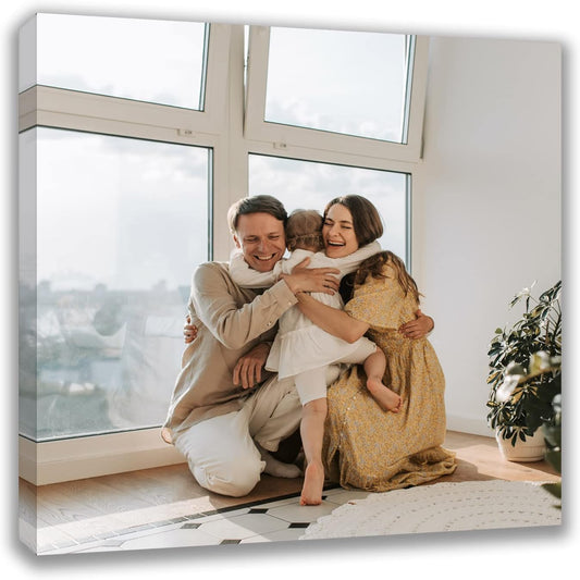 Custom Canvas Prints with Your Photos Custom Wall Art Personalized Canvas Pictures for Pet/Family Gifts for Mom/Men/Women (16''W x 16''H)