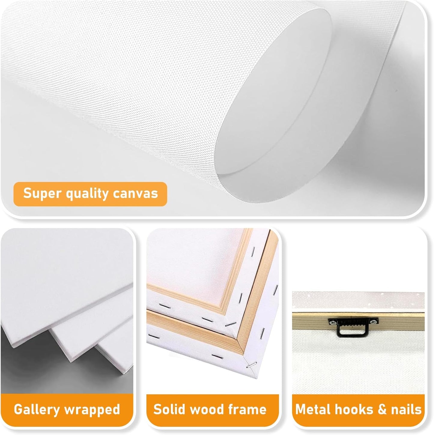 xzartdiy Custom Canvas Prints with Your Photos - Personalized Picture Print Customized Gifts for Family Home Office Wall Art Decor, Wrapped Canvas 40x24inch