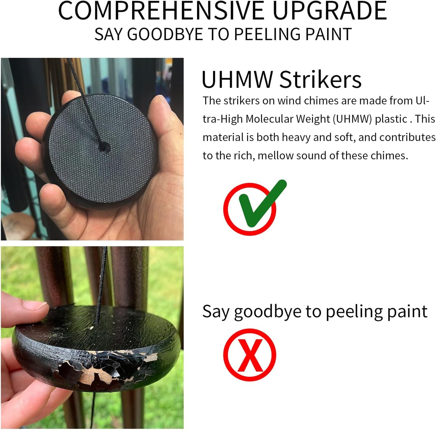 Wind Chimes for Outside Deep Tone, 38'' Large Memorial Wind Chimes Outdoor, Wind Chime Gifts for Garden Balcony Patio and Home Décor. Bronze