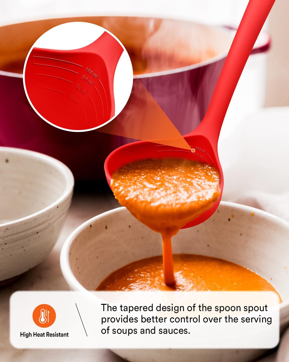 Kitchen Utensils Set, 13PCS Silicone Cooking Utensils, Heat Resistant Kitchen Utensil Spatula Set for Nonstick Cookware, Wooden Handles Kitchen Gadgets Tools Set (RED)