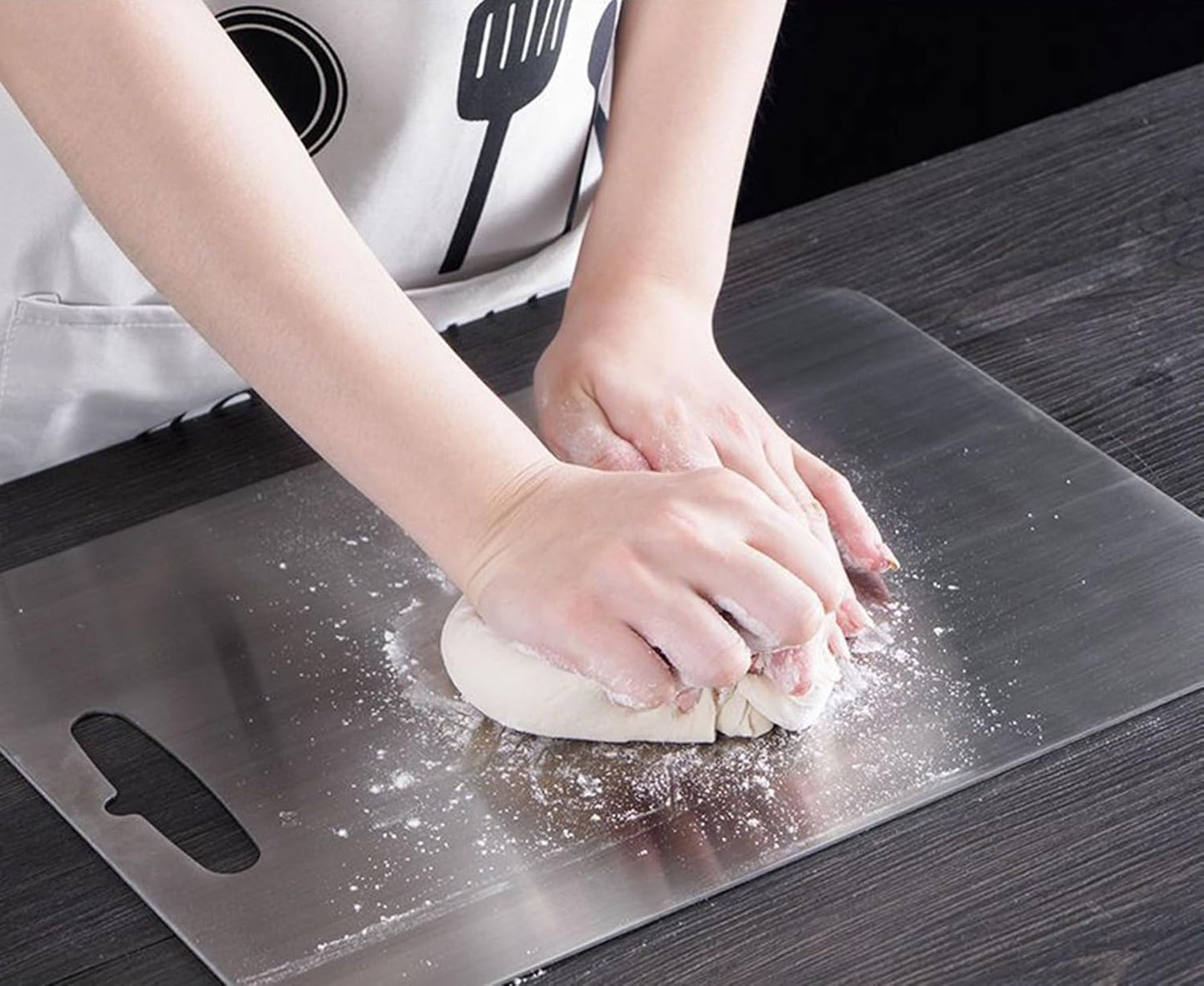 Titanium Cutting Board, New Upgrade Pure Titanium Cutting Boards for Kitchen,Food Grade 316 Stainless Steel Cutting Board，Double sided Dishwasher Safe 18.1 * 11.8inch