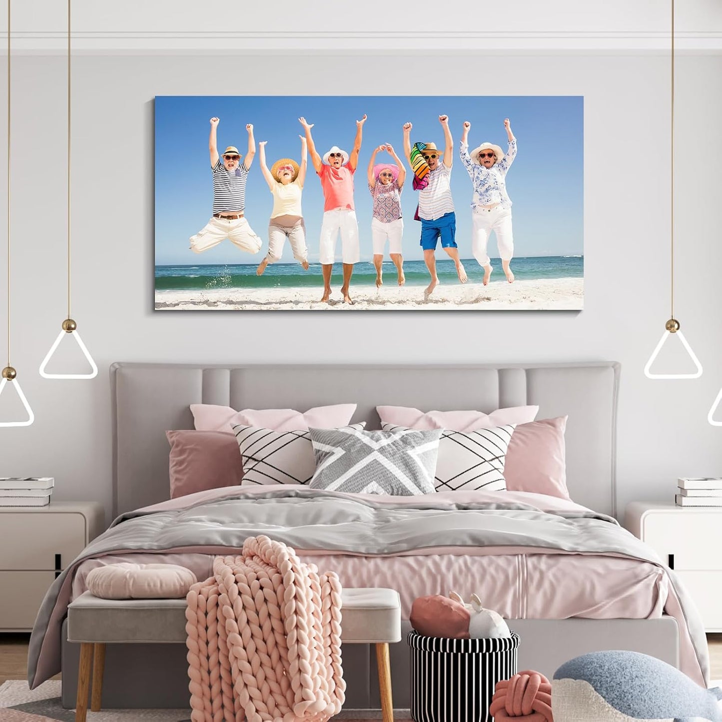 Wewejia Custom Canvas Prints with Your Photos 58x28 Inch, Upload your Travel Pictures/Photos - Custom Personalized Canvas Photo Gifts Father's Day Mother's Day Wedding Family Baby Pets Home Decor