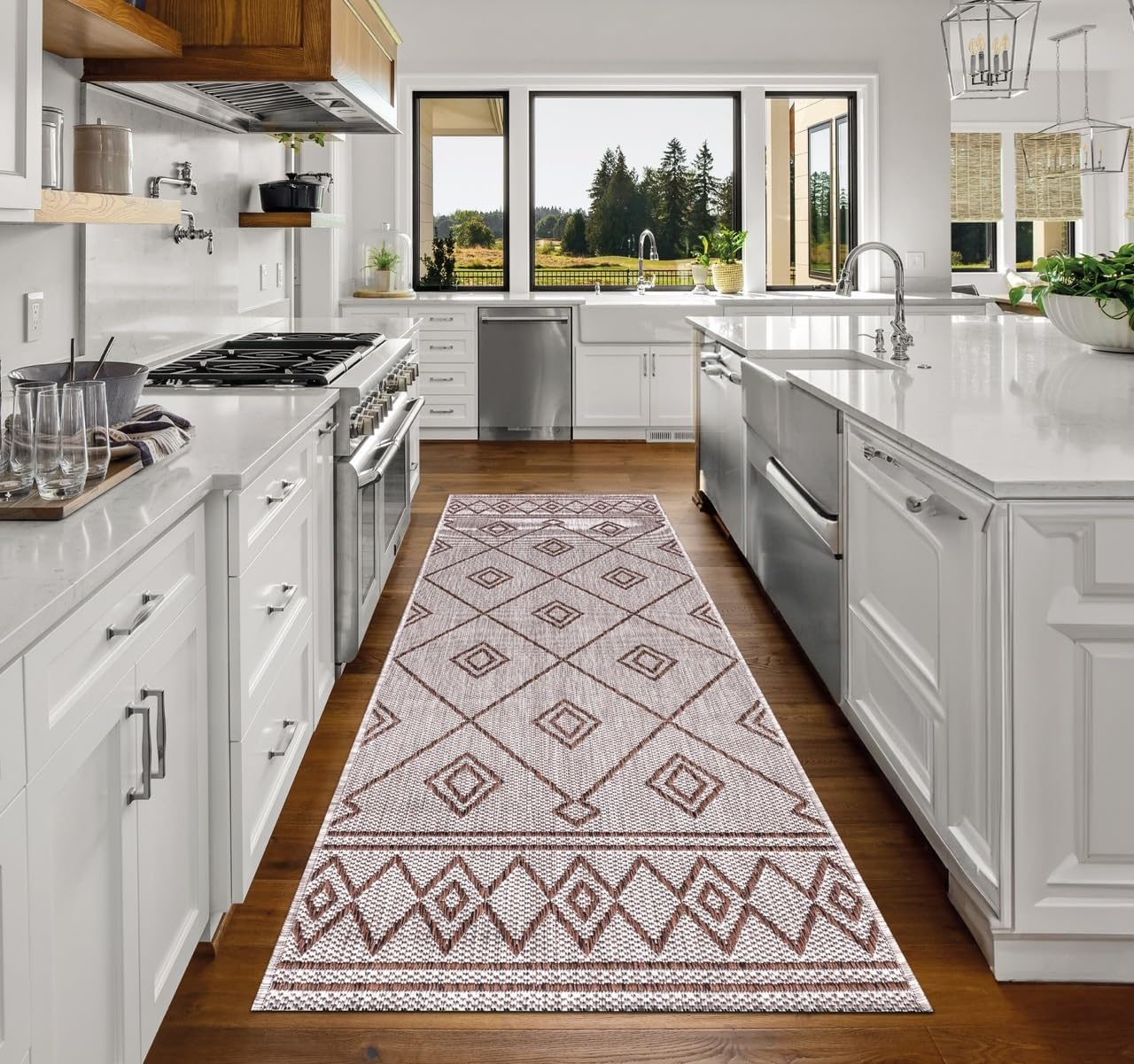 Keen Home Design Terrace Outdoor Runner Rug - 2x6 Washable Indoor/Outdoor Rug for Patio, Kitchen, Balcony, Beach, Garden, Deck and Porch, Size: 2'2"x5'7"