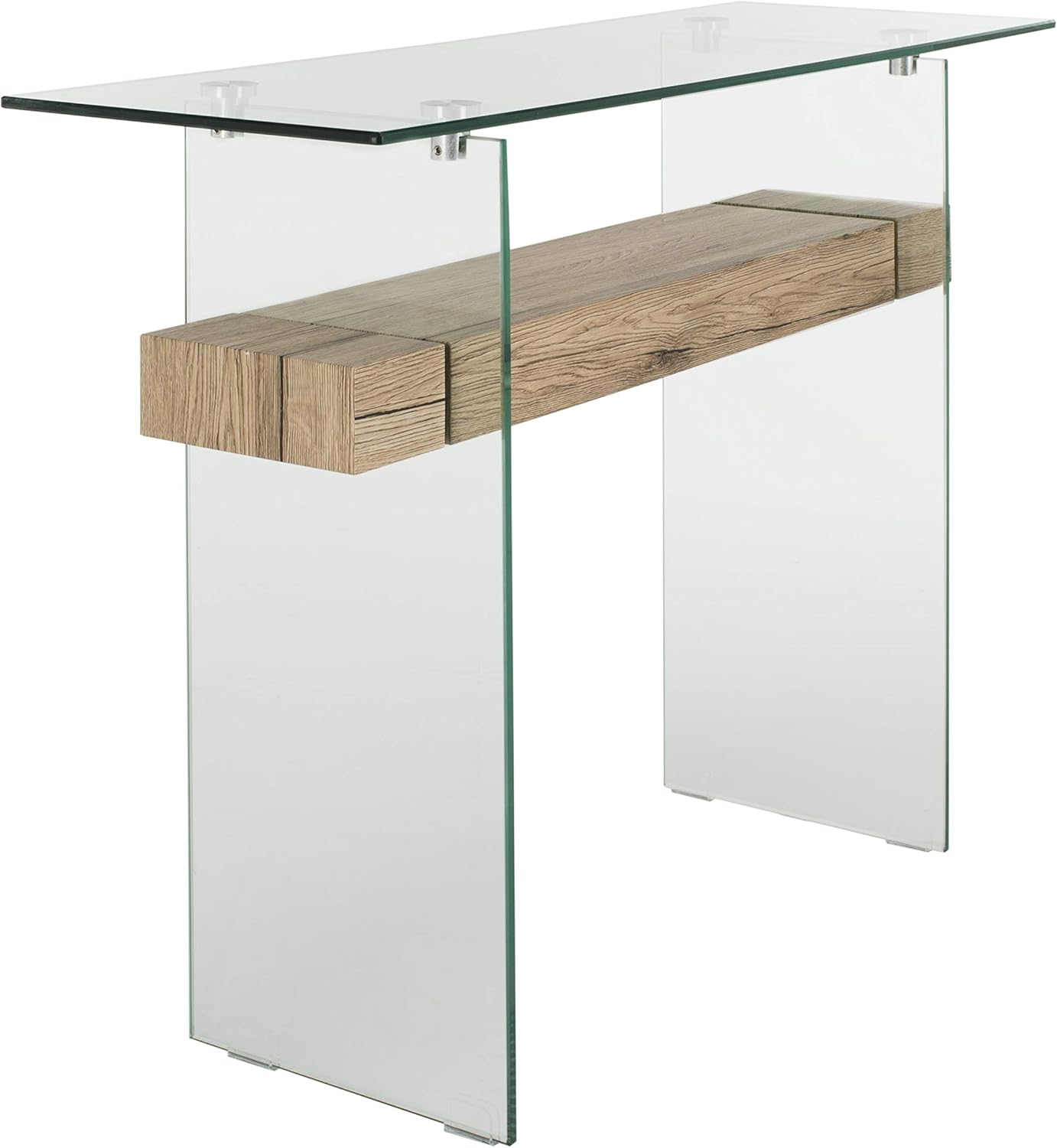 Safavieh Home Kayley Natural and Glass Console Table