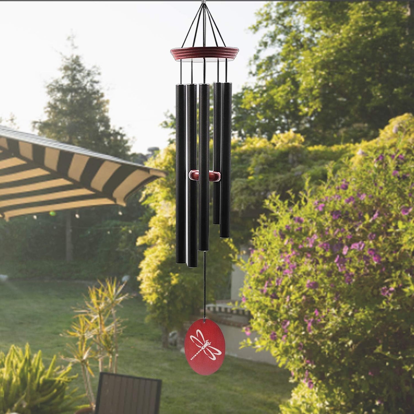Wind Chimes for Outside, 33 Inch Wind Chimes Outdoor Tuned Soothing Melody, Memorial Wind Chime Sympathy Gifts for Loss of Loved One Prime. Garden Wind Chime. Dragonfly