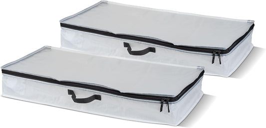 CleverMade Under Bed Storage Bag - Collapsible Storage for Shoes and Clothes Easy Use - Heavy Duty Utility Bag Home