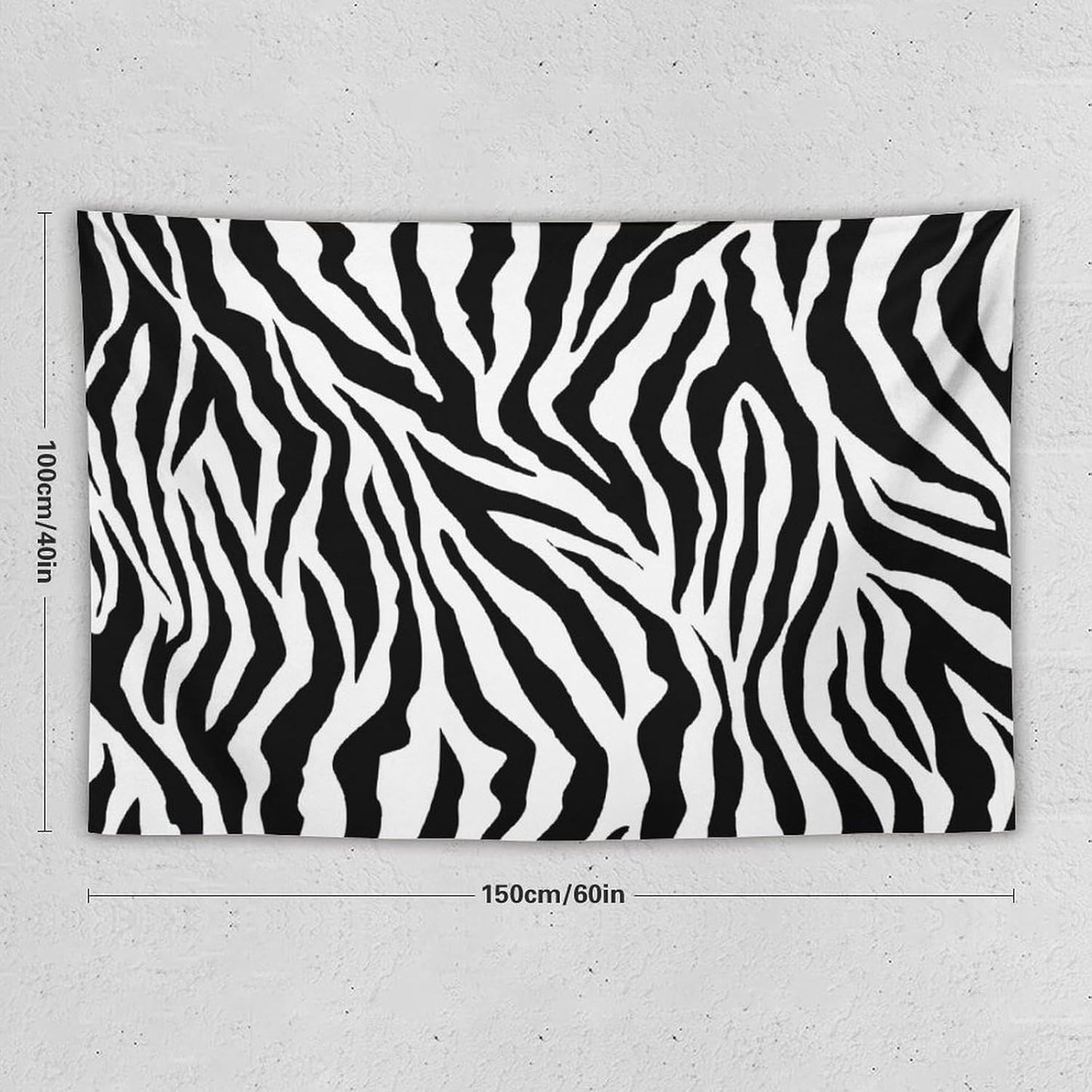 HZOHNAGO Zebra Print Tapestry Nature Wild Animals Black and White Stripe Printed Wall Tapestry Painting Wall Hanging for Bedroom Living Room Dorm 60" W x 40" H