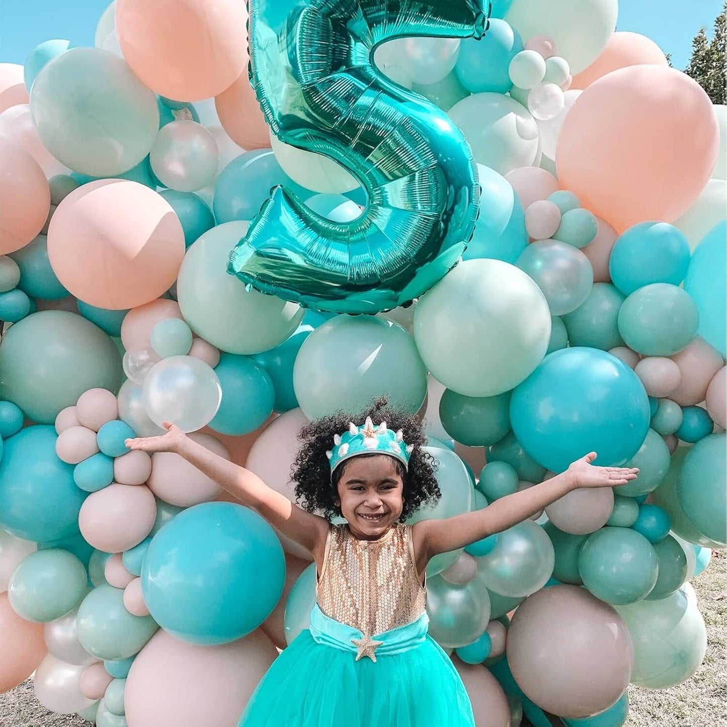 130pcs Teal Balloons Different Sizes 18" 12" 10" 5" Turquoise Blue Balloons for Boys Girls Baby Shower Wedding Anniversary Graduation Engagements Birthday Party Decorations
