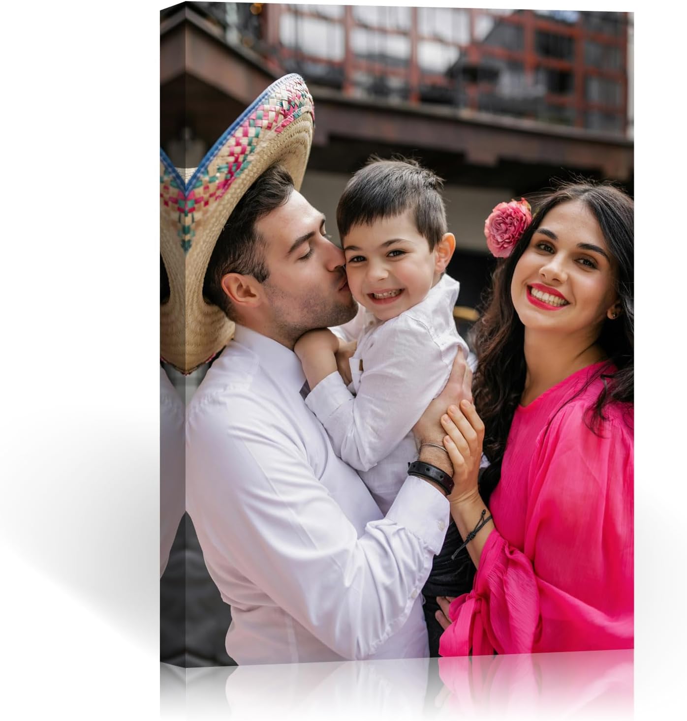 AIRUIXIO Custom Canvas Prints with Frame | Personalized Photo Canvas for Christmas Gifts | Ideal Family & Pet Wall Art Decor | Custom Canvas Wall Art 8x8Inch