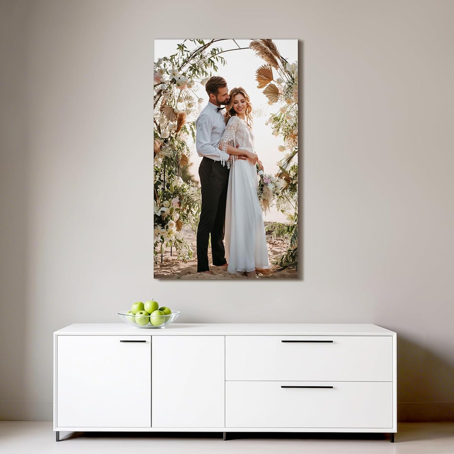 Custom Canvas Prints with Your Photos - Personalized Pictures Print, Customized Photo Gifts, Wall Art Poster Canvas Printing for Wedding, Family, Baby, Pets, Home Office Decor, Wrapped Frame 24x40