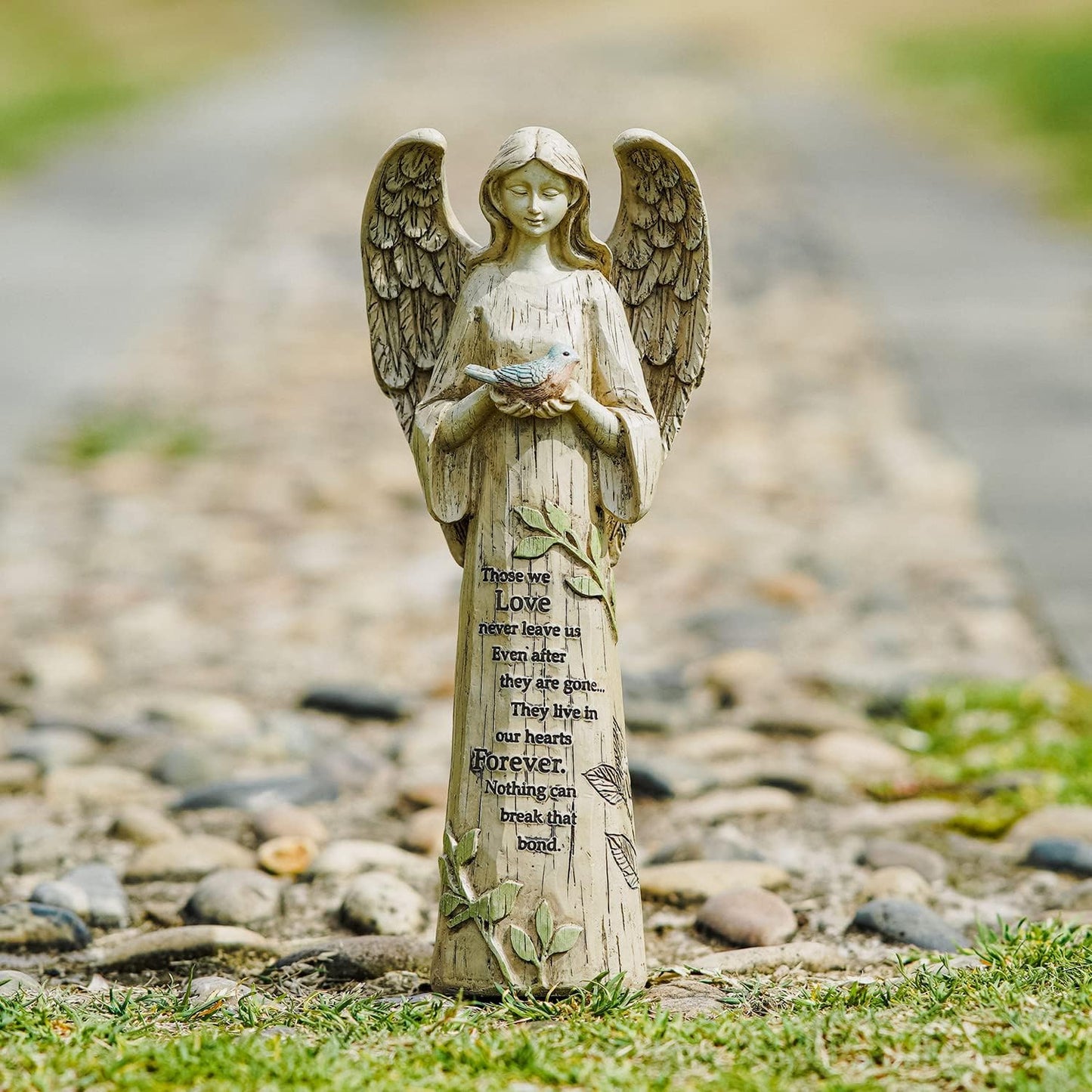 Topadorn Garden Statuary Outdoor Praying Angel Resin Figurines,Angel Collectible Sculptures,10" H