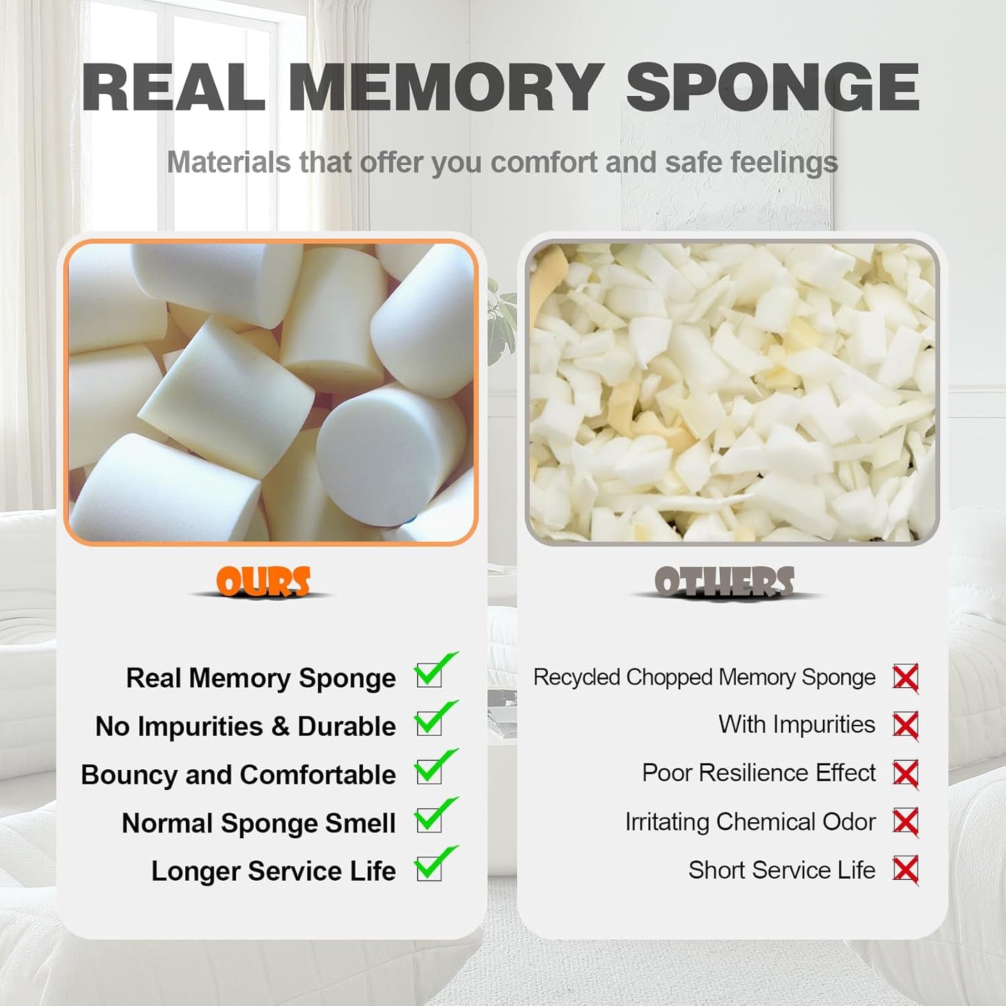 Luxury Sofa Couch Chair, Lazy Floor Seating, Fireside Bean Bag Chair, Ergonomic Tatami Sofa Lounger for Living Room, Bedroom, Office, Single Seat, Black