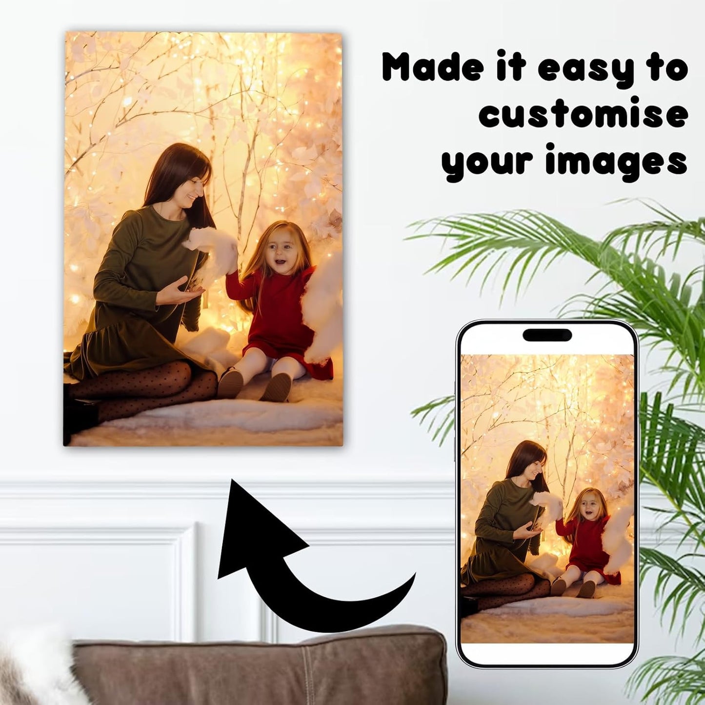 Personalized canvas prints with your photos Canvas Prints With Your Photos on Custom Wall Art for Bedroom, Living Room, Wedding Baby Pet Family Home Decor Gifts Keepsakes Picture Framed Wall Art 24×32