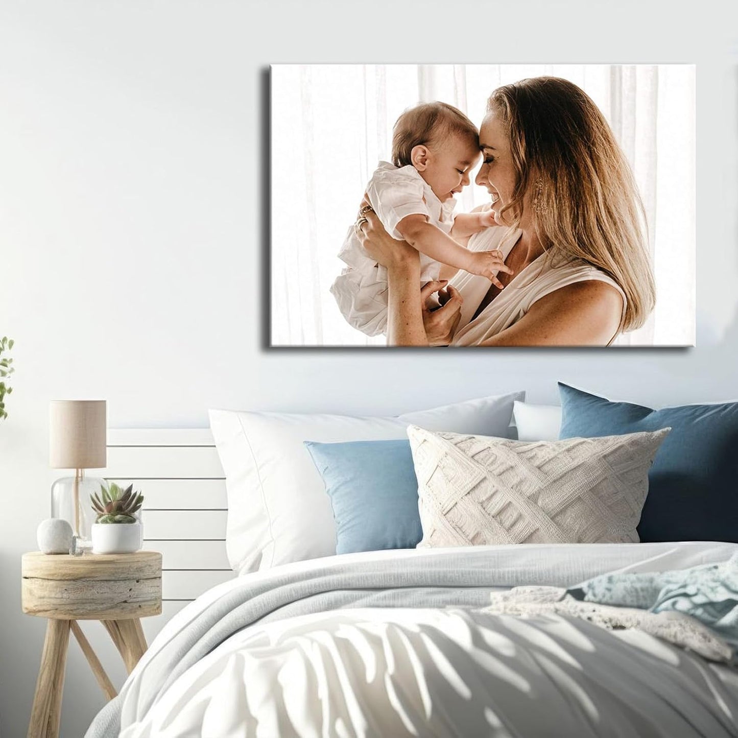 Laoife Custom Canvas Prints with Your Photos 46"x32", Canvas Photo Prints Custom, Personalized Canvas Wall Art for Office Home Bedroom Living Room Wall Decor, Gift for Father's Day Birthday Wedding