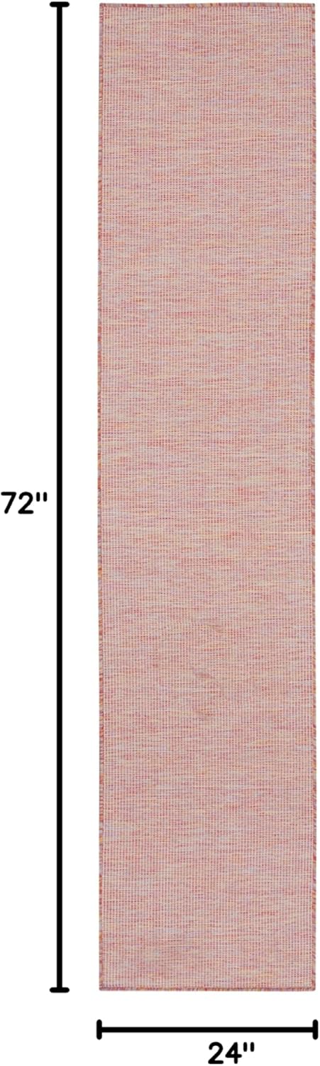 Nourison Home Positano Rainbow 2' x 6' Area Rug Easy Clean, Non Shedding, Bed Room, Living Room, Dining Room, Kitchen (6' Runner)