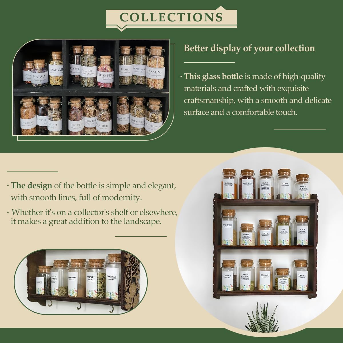 JIUYUE 4 pcs 150 ml Small Glass Cork Bottles,Storage Bottles for Liquids(5.07 oz-1.85x4.72 inch)