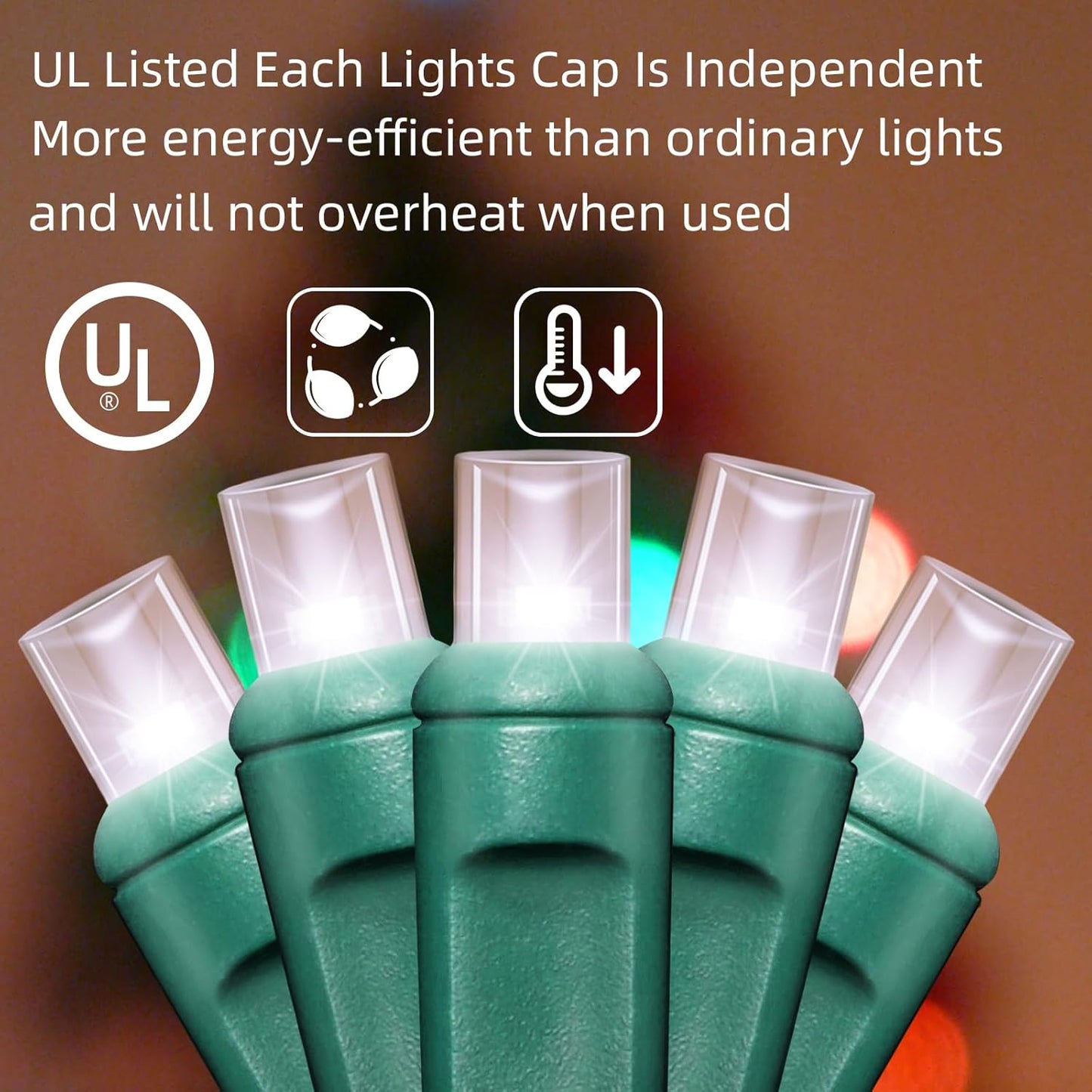 600LED (12pk of 50L) String Lights, LED Christmas Lights, 6" SPACING,Green Wire, White