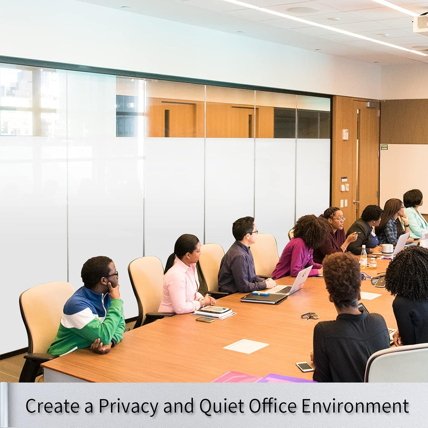 Frosted Glass Window Film with Tools,Reusable Window Privacy Film,Static Clings Window Film Kit for Home Bathroom and Office. (Pure, 17.5Inch×196.9Inch)