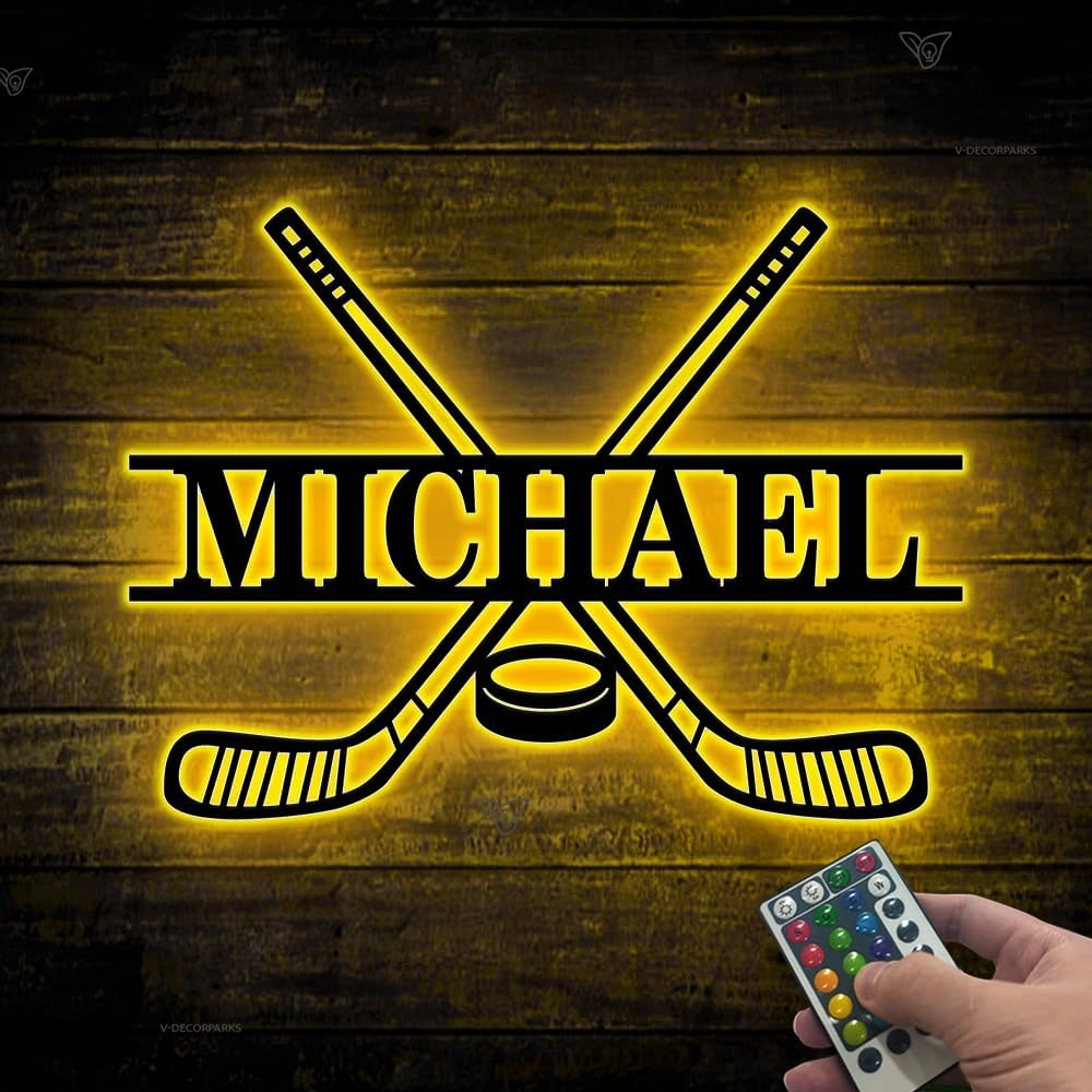 Custom Field Hockey LED Wall Sign – Personalized Name Sign Light Up, Sports Neon Signs For Wall Decor, Field Hockey Decor for Girls, Players, Fans, Teams