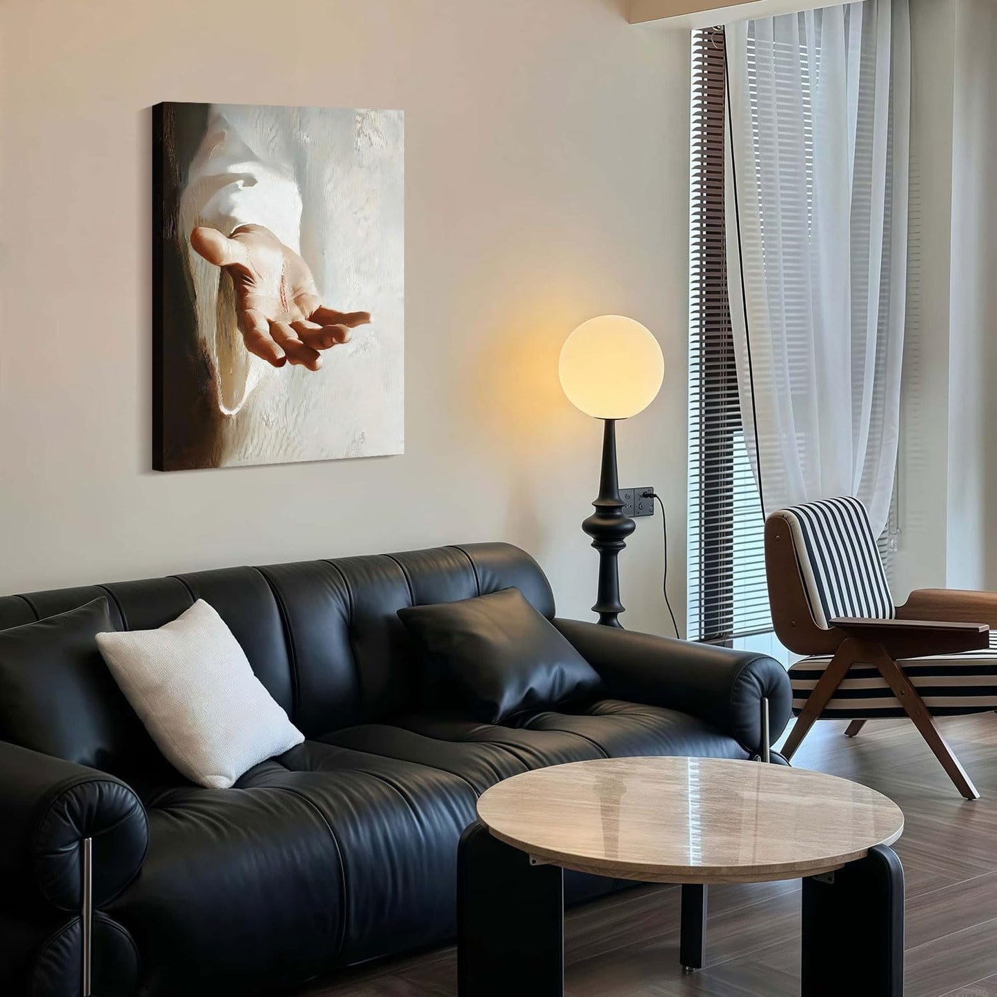 Framed Canvas Jesus Hands Wall Decor Wall Art Gallery Decor Unique Print Wall Decor for Living Room Bedroom Church Home Decor 16x24 Inch Ready to Hang