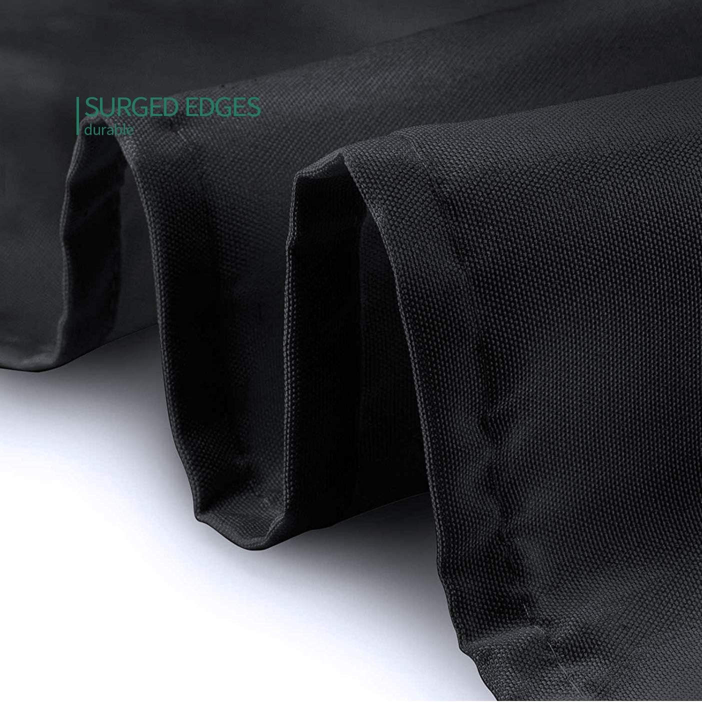 Surmente Black Tablecloth for Round Tables, 120-inch Round Table Cloths for Weddings, Banquets, or Restaurants