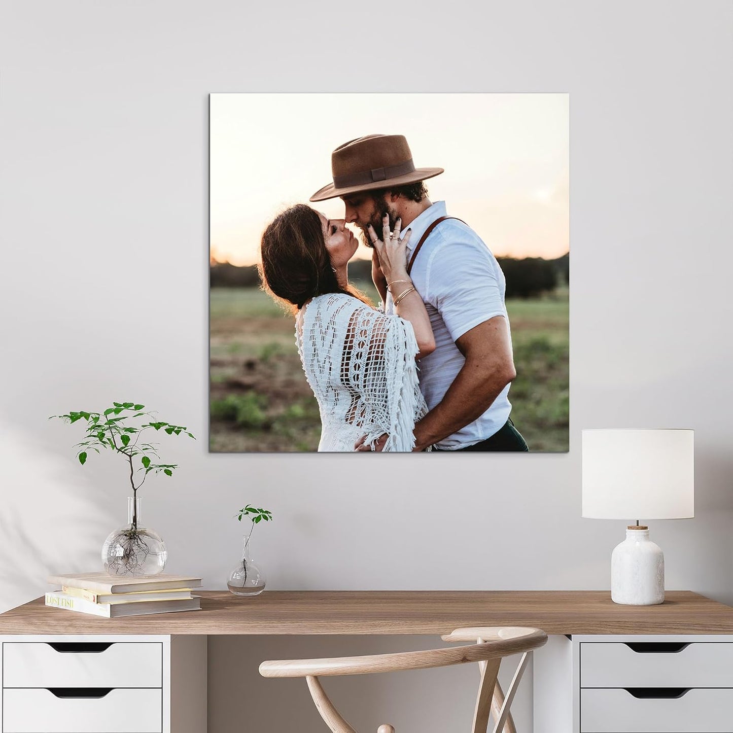 Tapuayts Personalized Custom Canvas Poster: Upload Your Image/Photo for Custom Photo-to-Poster Printing, Quality Wall Art Print (24" X 24")