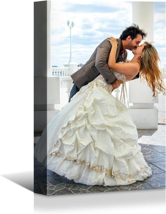 Laoife Custom Canvas Prints with Your Photos 32"x46", Canvas Photo Prints Custom, Personalized Canvas Wall Art for Office Home Bedroom Living Room Wall Decor, Gift for Father's Day Birthday Wedding