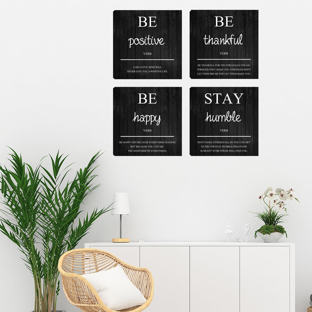Motivational Office Wall Art Decor Inspirational Framed Canvas Wall Art Poster Prints Inspirational Quotes Office Wall Art for Living Room Bedroom Home Office Wall Decoration 12”X12”X4