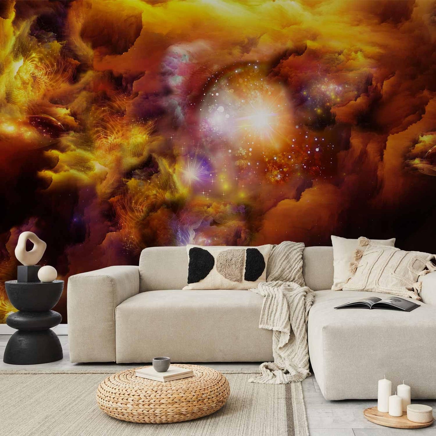 artgeist Wall Mural Cosmos Galaxy 173x124 in - Peel and Stick Self-Adhesive Wallpaper Removable Large Sticker Foil Wall Decor Print Picture Image Design n-A-0027-a-d