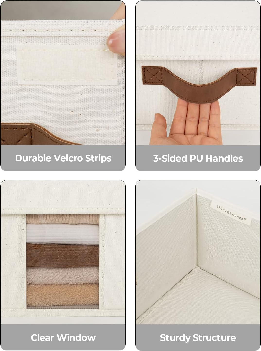 StorageWorks 2-Pack Large Under Bed Storage Bins with Lids, Underbed Storage Containers with Handles and Label Holder, Closet Organizer for Clothes, Blankets, Sweater