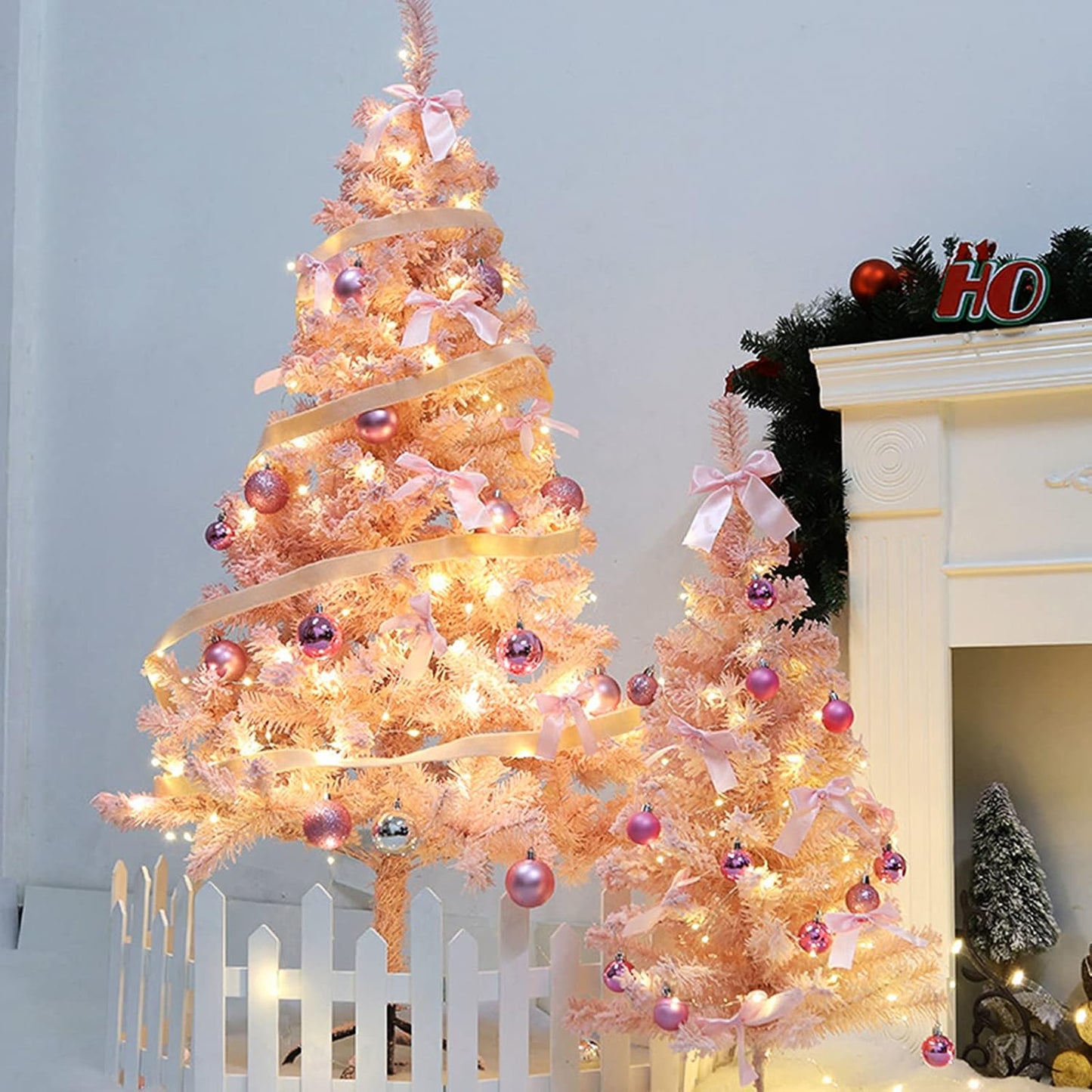 Brightown 50 Count Warm White Christmas Lights, Clear Mini Incandescent Lights on White Wire, Christmas Tree String Lights for Indoor Outdoor Decorations（12ft）