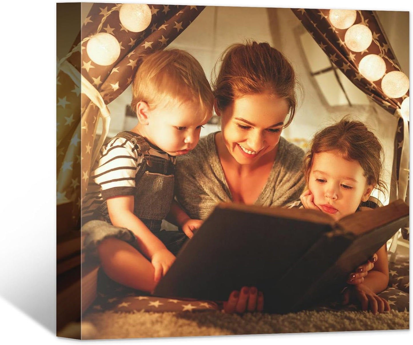 Custom Canvas Prints with Your Photos- Personalized Print Canvas Pictures, Custom Wall Art Gift for Living Room, Bedroom, Wedding Family Baby Pets Framed 20 x 20 inche