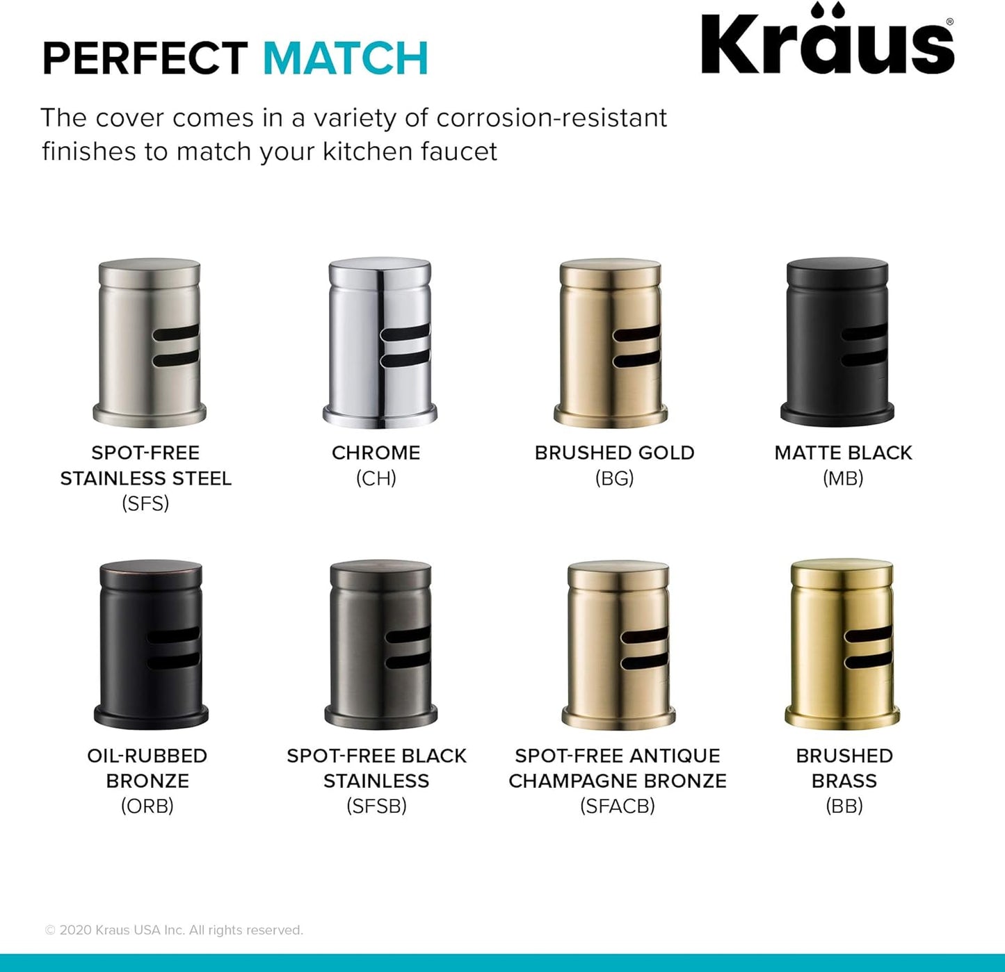 KRAUS Dishwasher Air Gap in Matte Black, KAG-1MB