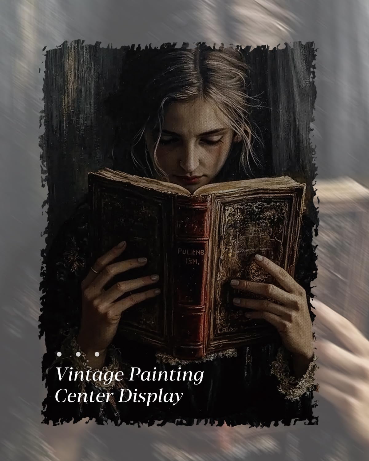 HUARCEY Gold Framed Wall Art for Living Room, Portrait Painting Prints, Vintage Wall Decor for Kitchen, Gothic Bedroom Wall Art for Home Office Magic Scripture 16L x 12W