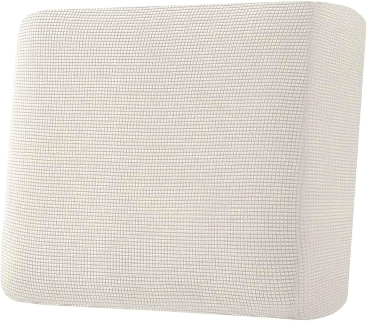 H.VERSAILTEX Super Stretch Individual Seat Cushion Covers Sofa Covers Couch Cushion Covers Slipcover Sets Thick Jacquard Textured Twill Fabric (1 Piece Chair Cushion Cover, Ivory)