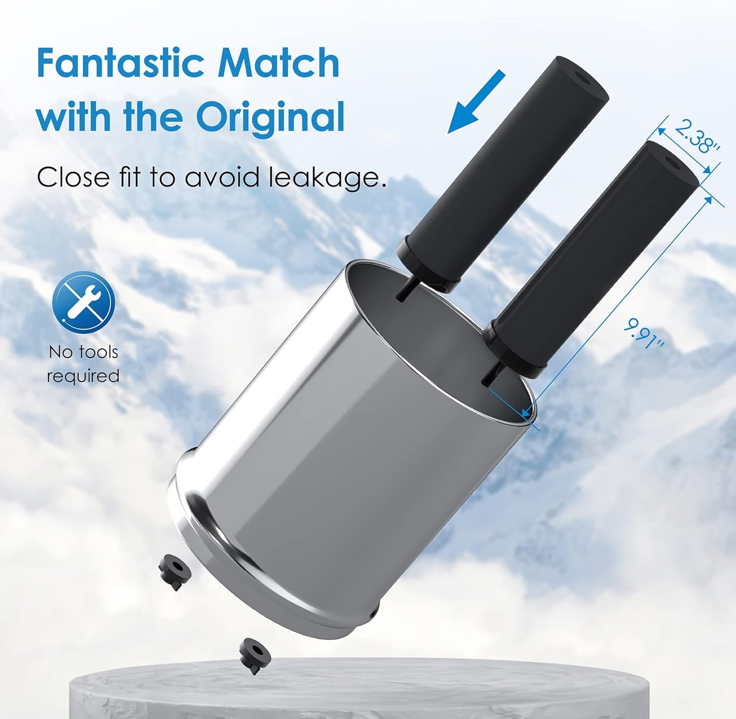 Waterdrop Upgrade NSF/ANSI 372 Certified Water Filter, Silver Ions Added, Replacement for Berkey® BB9-2® Black Filters, Berkey® Gravity Water Filter System and Waterdrop King Tank Series