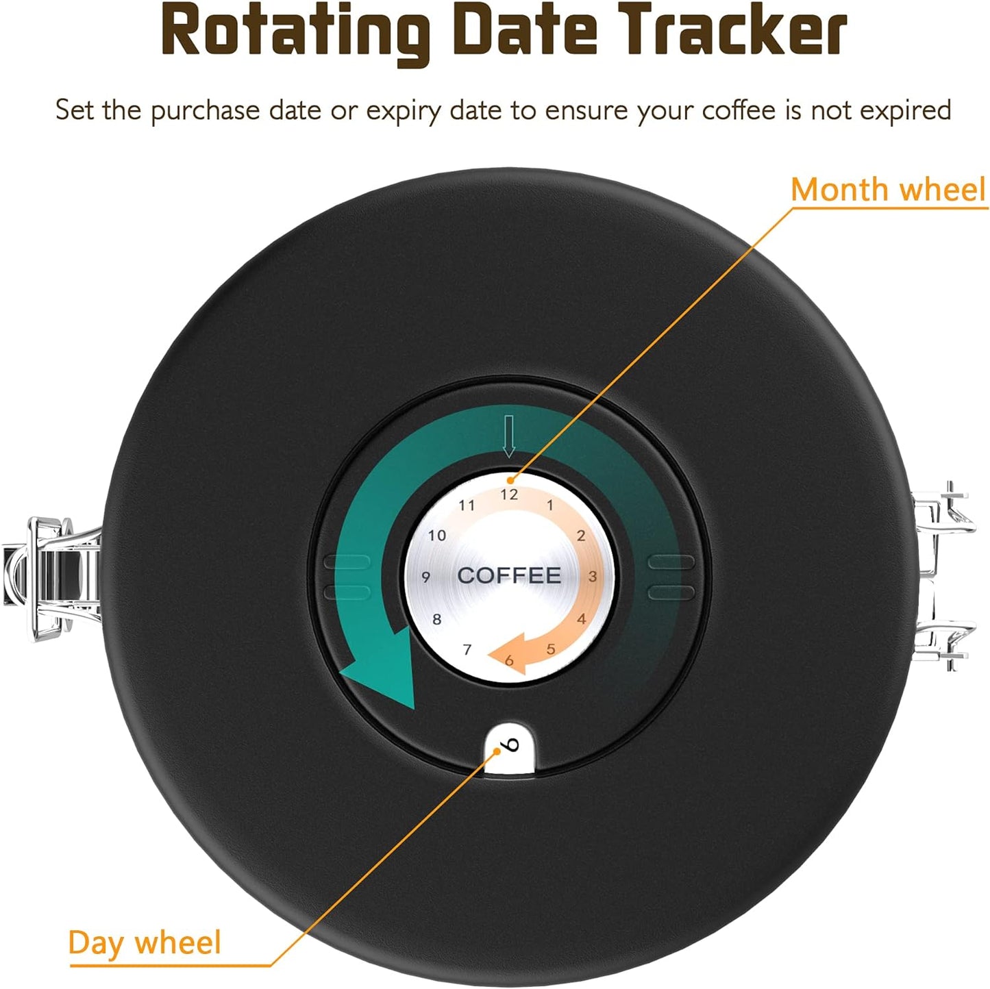 35OZ Coffee Canister for ground coffee with Date Tracker,beige 304 Stainless Steel Kitchen Food Airtight storage container for Coffee Beans or Grounds, Tea, Sugar