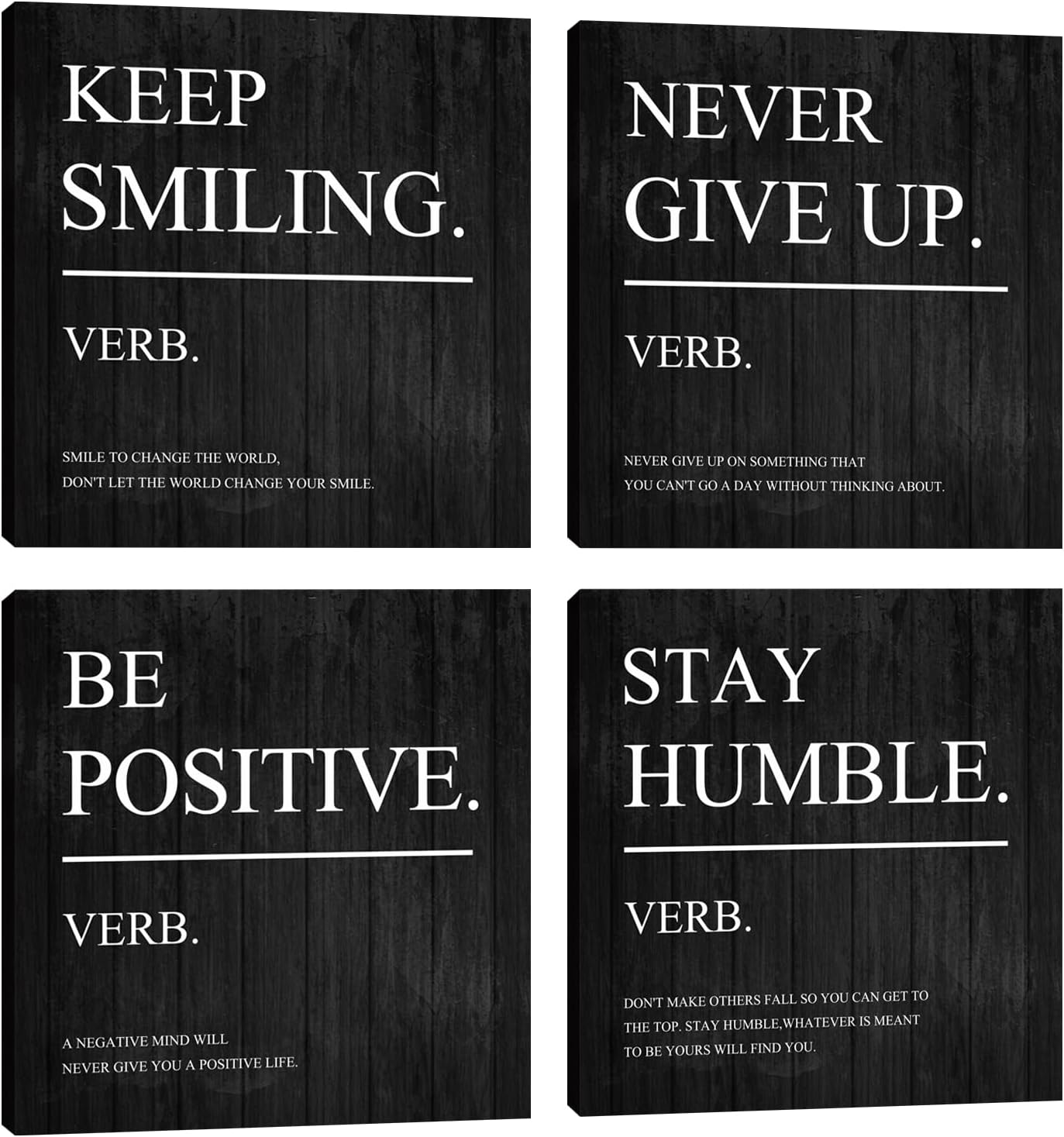 Inspirational Canvas Wall Art, Quotes Motivational Wall Decor Print Pictures for Office Wall Decor, Entrepreneur Poster Framed Artwork for Women Men Home Bedroom Living Room Decor Decoration 16”X16”X4