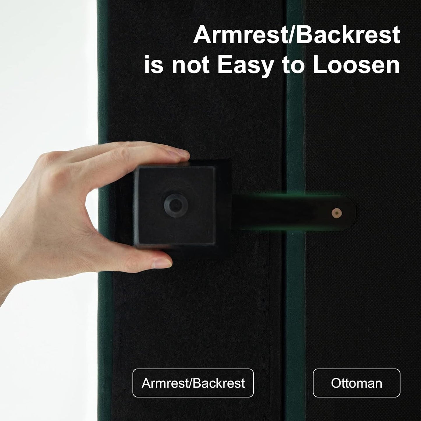 Belffin Modular Sofa Armrest Backrest Module for Modular Sectional Sofa Couch Side Armrest, Backrest Velvet Green