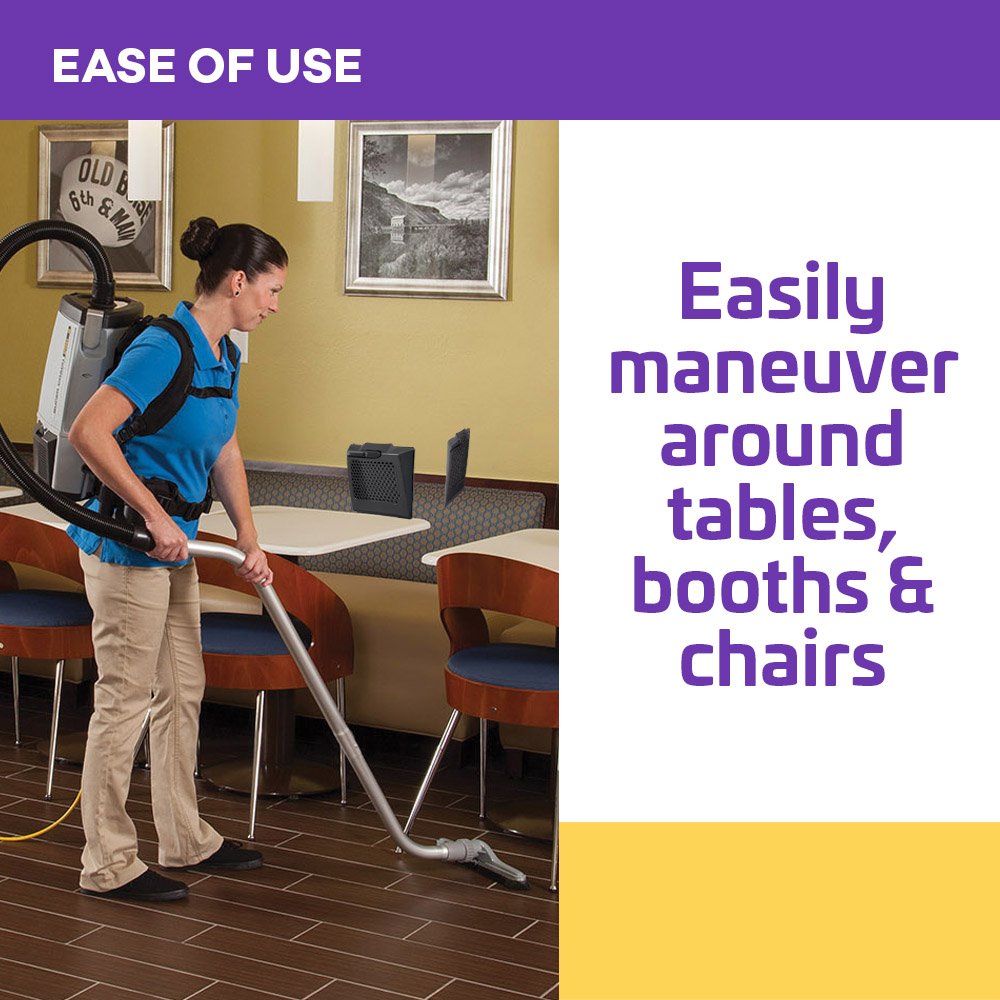 ProTeam Vacuum Backpack, ProVac FS 6 Commercial Backpack Vacuum Cleaner with HEPA Media Filtration and Small Business Kit, 6 Quart, Corded