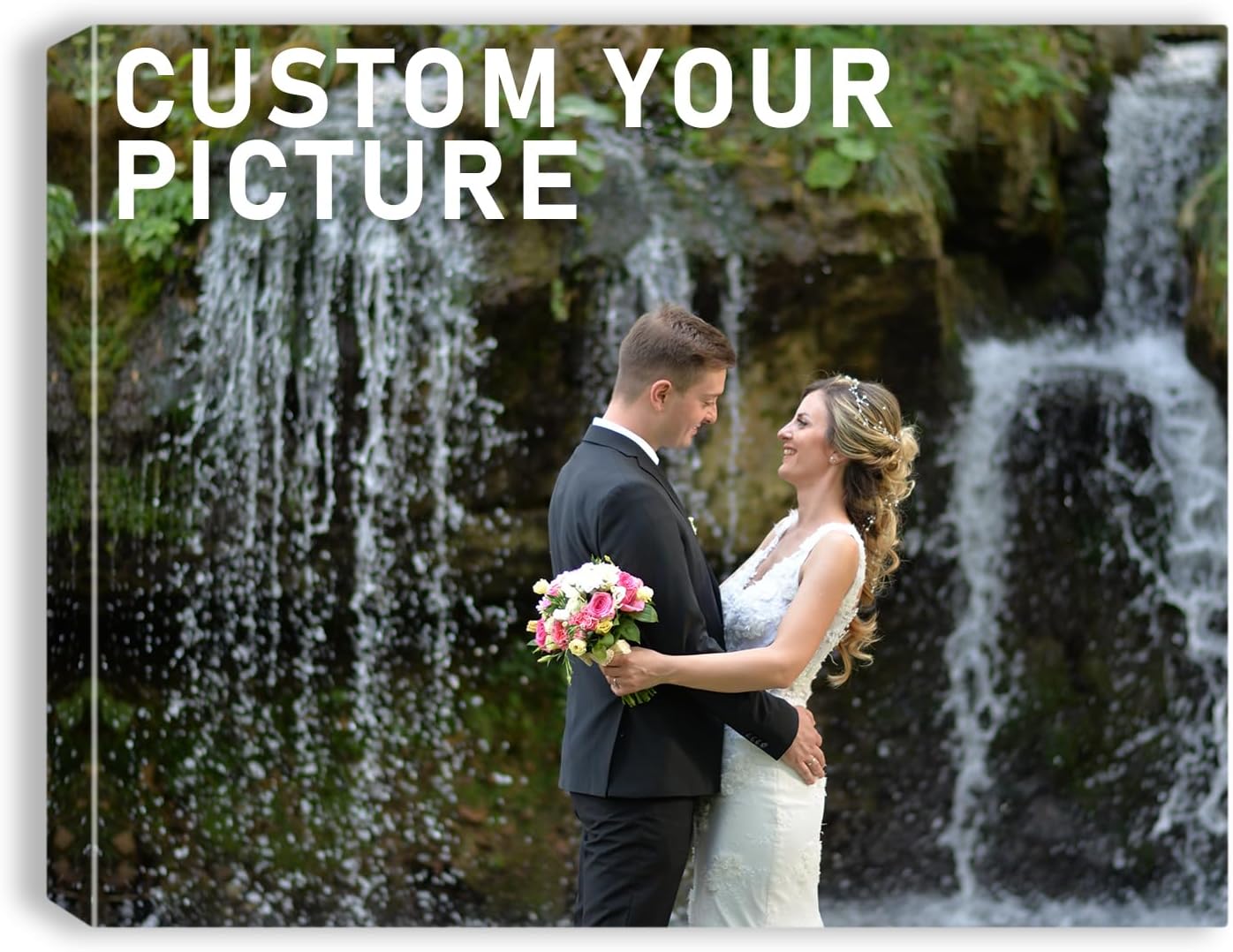 xzartdiy Custom Canvas Prints with Your Photos - Personalized Picture Print Customized Gifts for Family Home Office Wall Art Decor, Wrapped Canvas 30x24inch