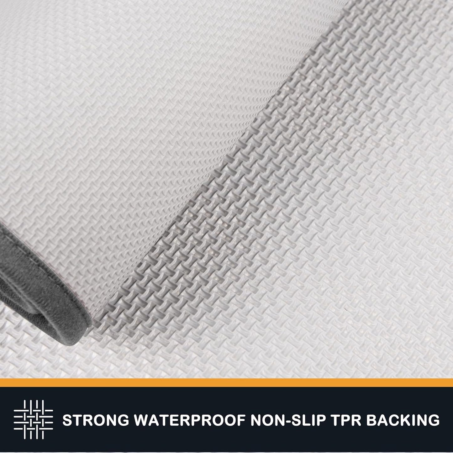 PURRUGS Dirt Trapping Door Mat 32" x 70", Non-Slip/Skid Machine Washable Entryway Rug, Dog Doormat, Super Absorbent Welcome Mat for Muddy Wet Shoes and Paws, Grey