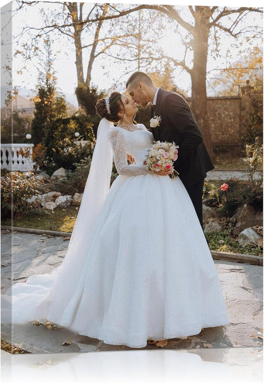 AbcCustomize Canvas Prints with Your Photos, Personalized Photo To Canvas Print for Bedroom, Living Room, Farmhouse Office Decor,Custom Canvas Wall Art for Gifts & Keepsakes, Ready to Hang