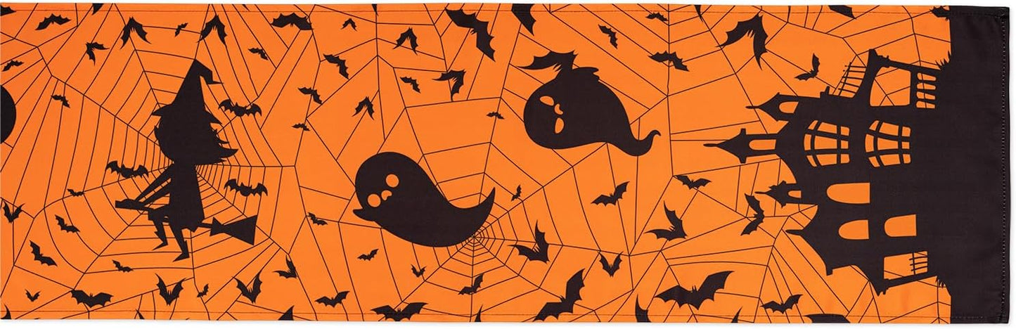 YiHomer Halloween Silhouettes Tabletop for Halloween Decorations, Dinner Parties and Scary Movie Nights, Horror Night, Table Runner, 14 x 72