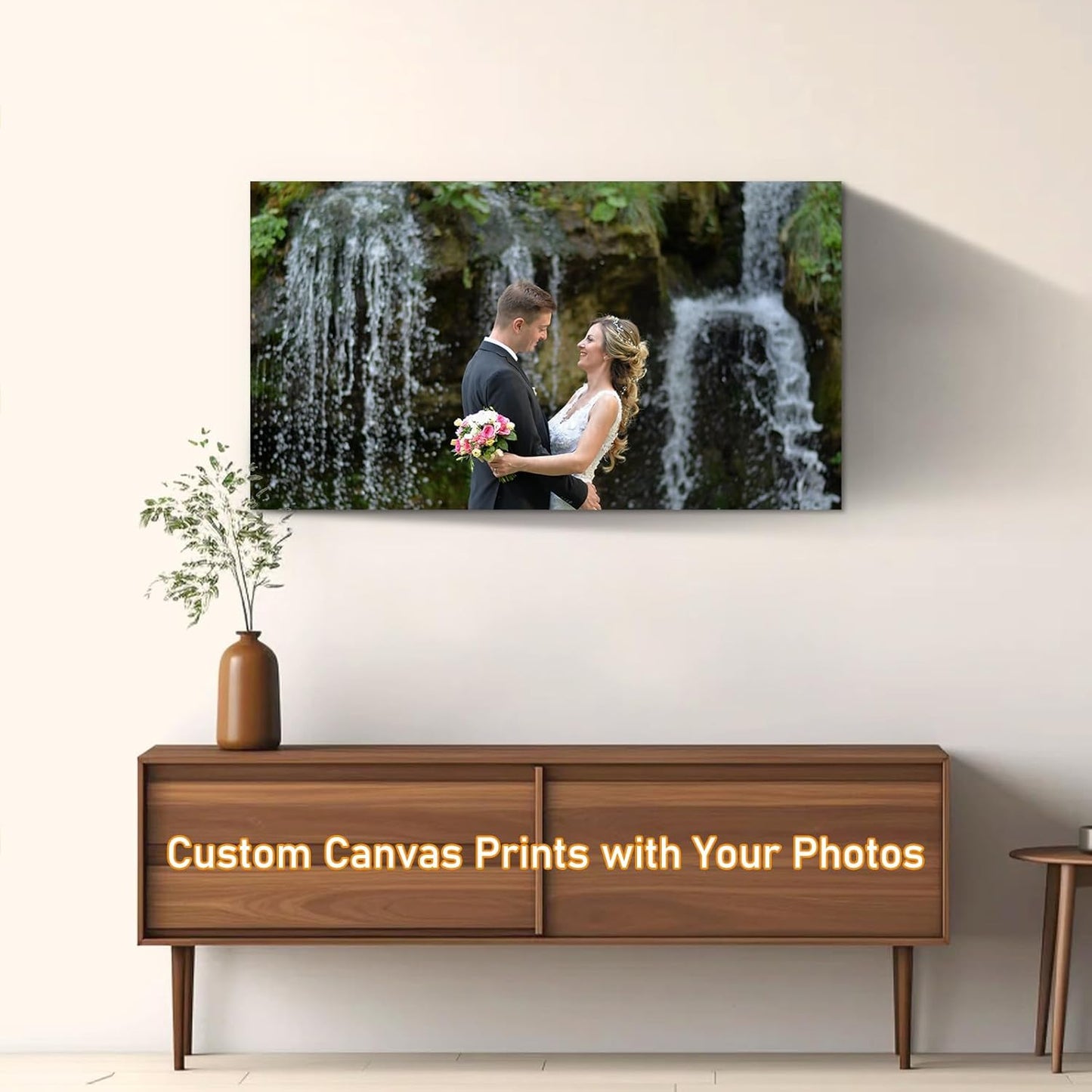 xzartdiy Custom Canvas Prints with Your Photos - Personalized Picture Print Customized Gifts for Family Home Office Wall Art Decor, Wrapped Canvas 36x20inch