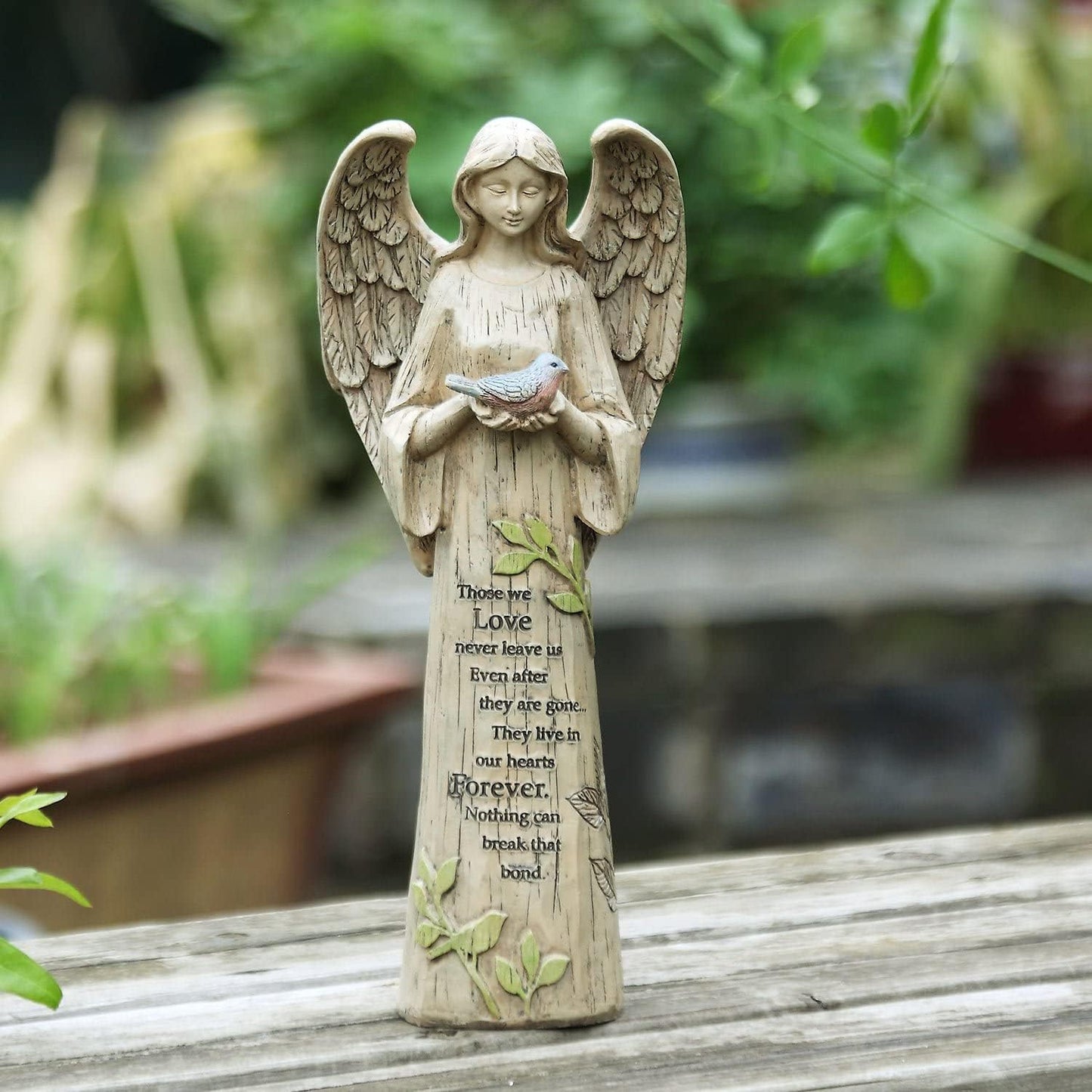 Topadorn Garden Statuary Outdoor Praying Angel Resin Figurines,Angel Collectible Sculptures,10" H