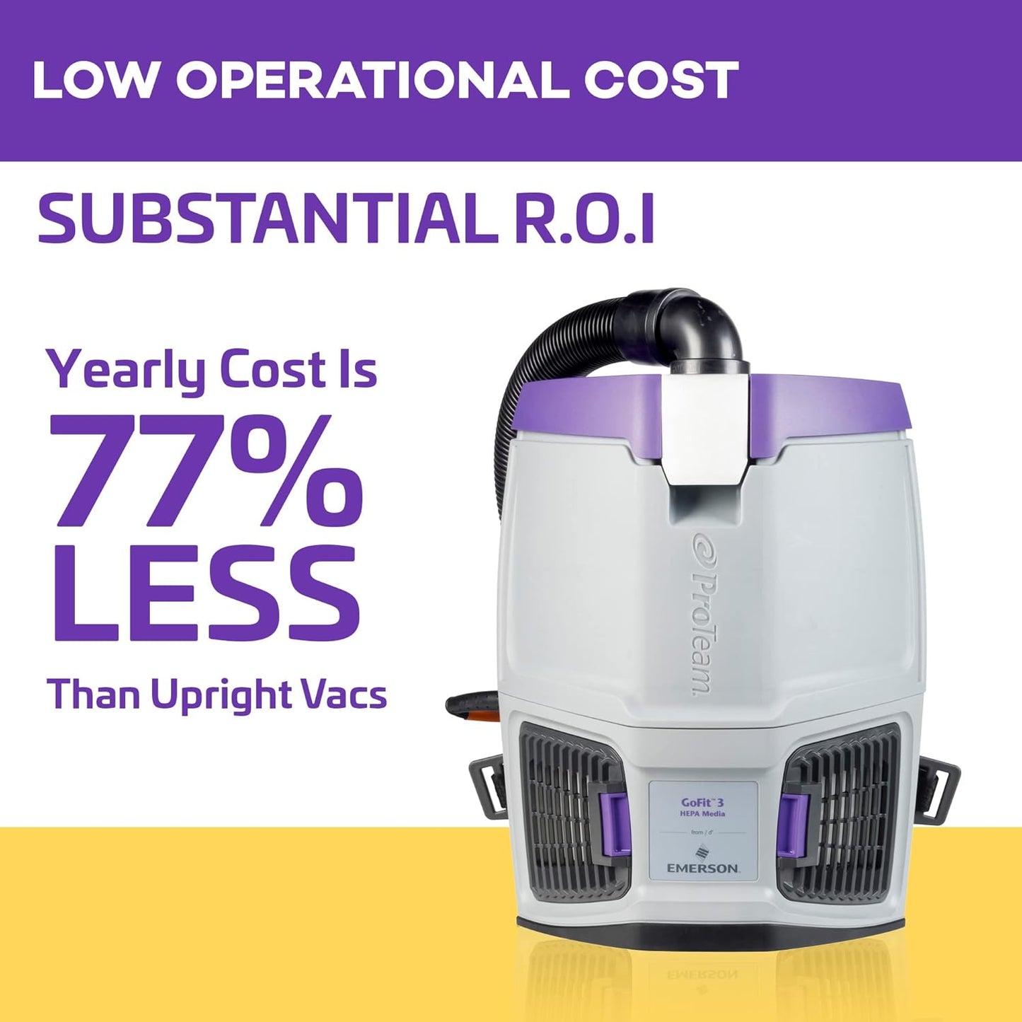 ProTeam GoFit 3 Commercial Backpack Vacuum with Restaurant Tool Kit, 3 qt, Corded