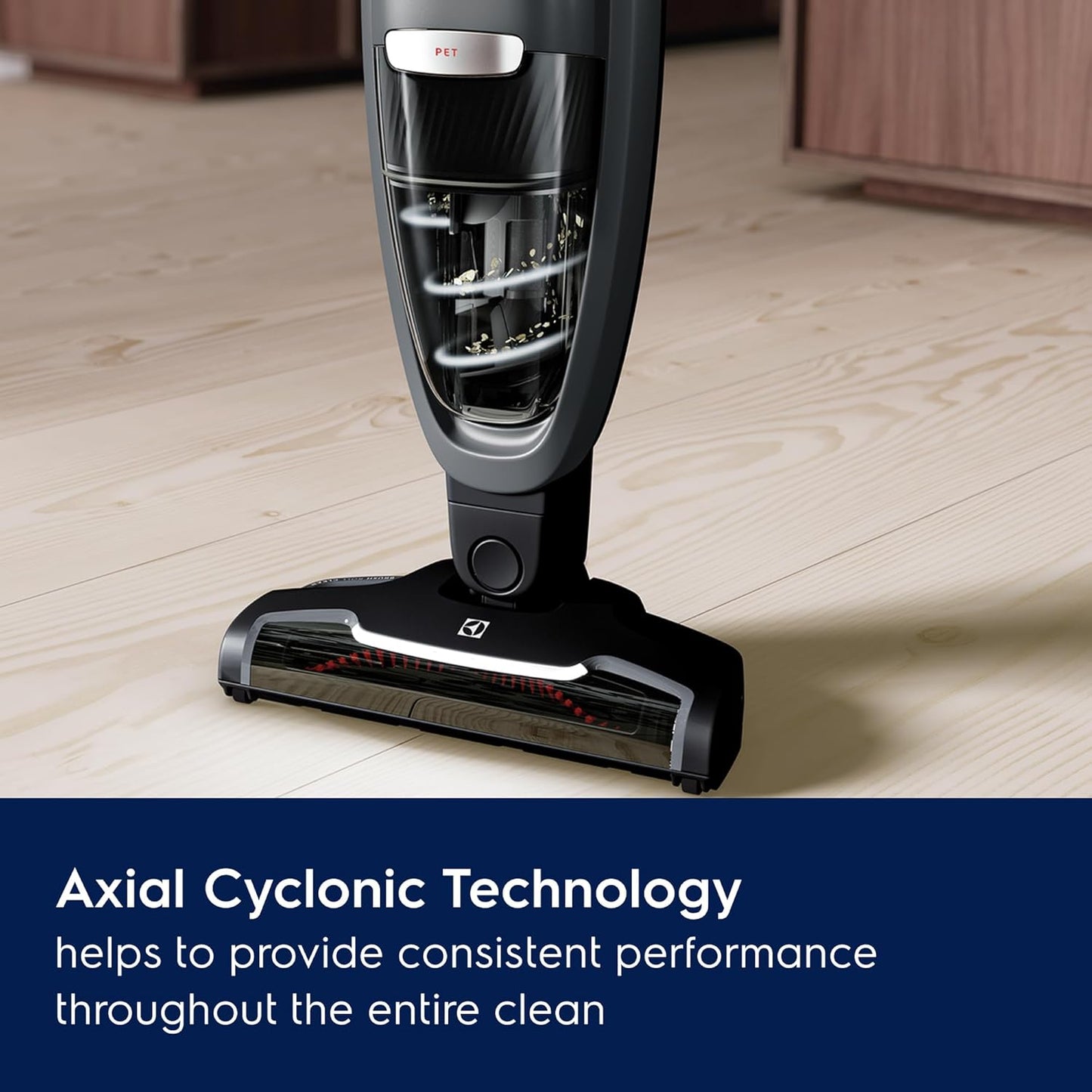 Electrolux WellQ7 Pet Cordless 2-in-1 Vacuum Cleaner with Motorized PetPro+ Nozzle for Easy Pet Hair Removal, 50-Minute Run Time, 2 Power Modes, Shale Gray