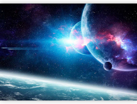 artgeist Premium Wall Mural Cosmos Galaxy 79x55 in - XXL Non-Woven Wallpaper Fleece Wall Decor Photo Print Picture Image Design Stars Solar System Universe Space b-C-10047-a-a